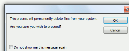 CCleaner warning message