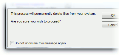 At the first start the Click&Clean message At the first start the Click&Clean message