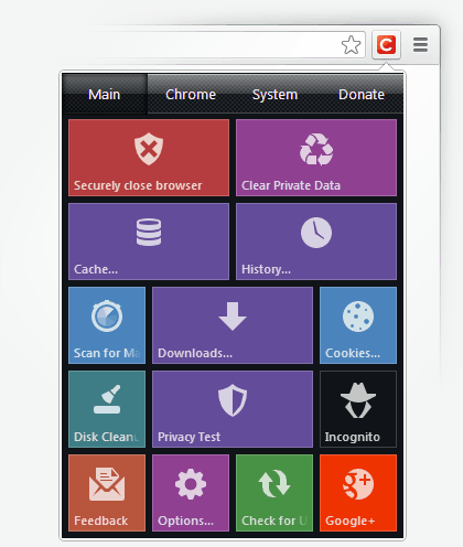 Click&Clean Main Menu Click&Clean Main Menu