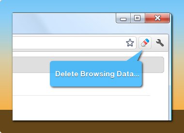 History Eraser button in the Chrome toolbar History Eraser Button