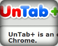 UnTab+ extension for Google Chrome