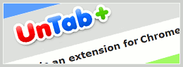 UnTab+ extension for Google Chrome
