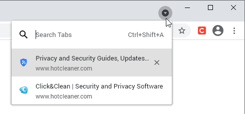 Google Chrome Tab Search Feature